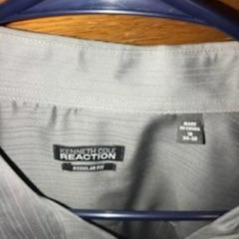 2 Mens Grey dress shirts.